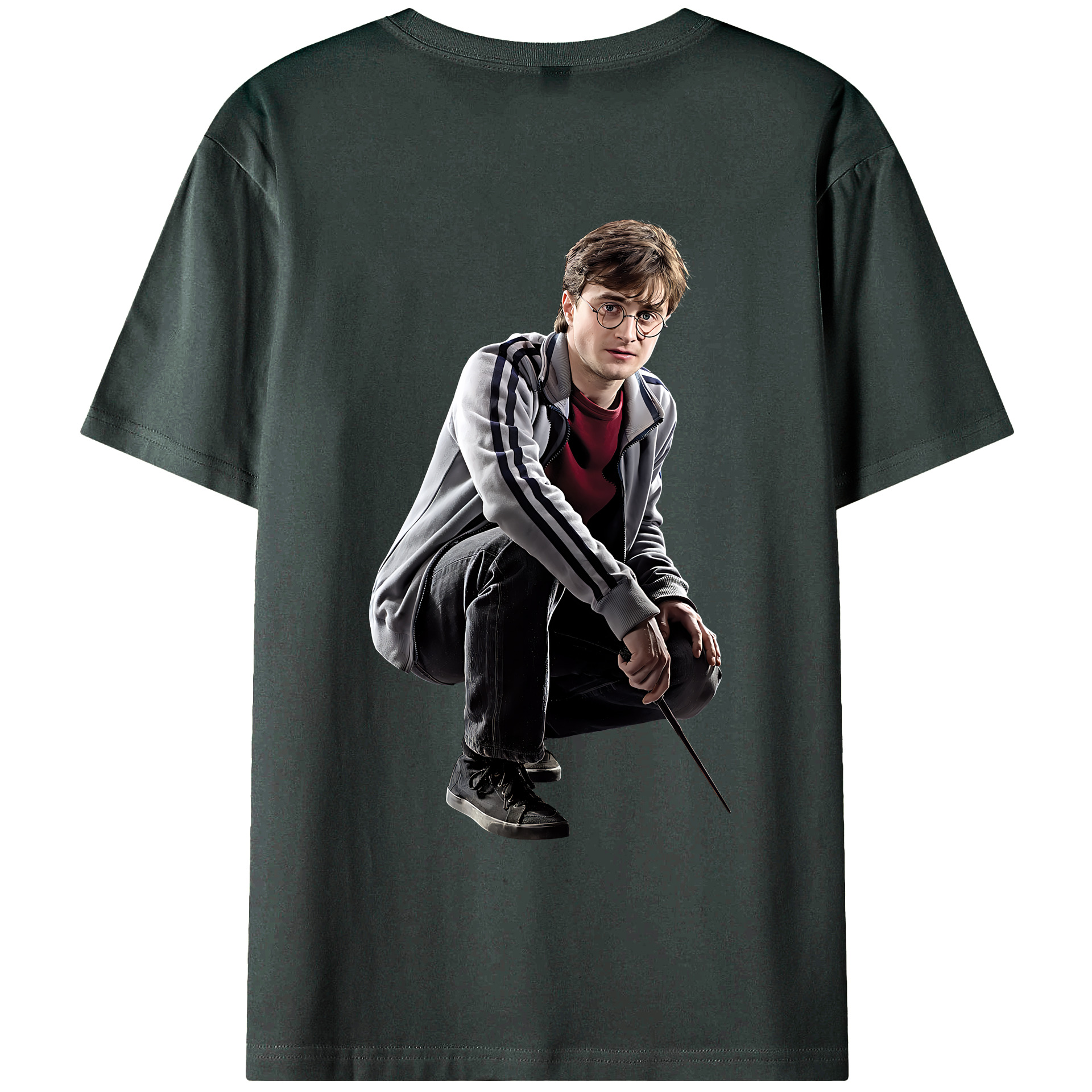 （画像用） Harry Potter ハリー・ポッターシリーズ 綿100％ メンズ半袖Tシャツ（バックプリント） 通気性
